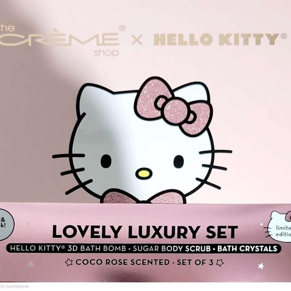 The Creme Shop Limited Edition Hello Kitty Cherry Blossom3 Pc Set W/Hand Cr Trio